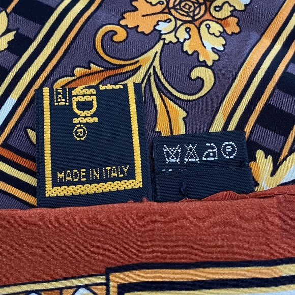 Fendi Brown Silk Scarf - Picture 6 of 9